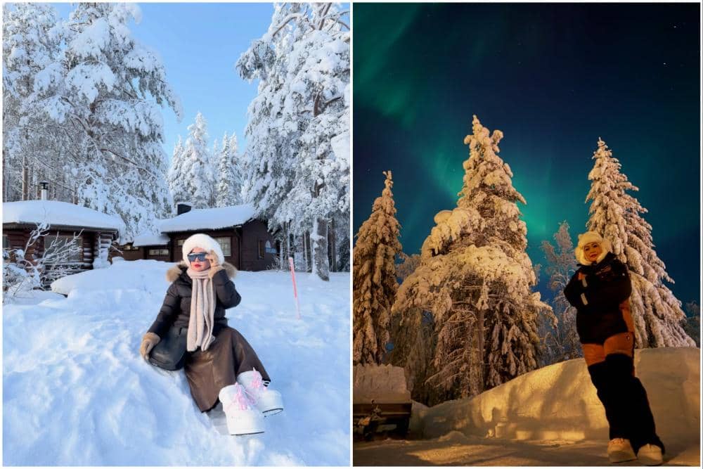 Eddies Adelia liburan musim dingin di Finlandia