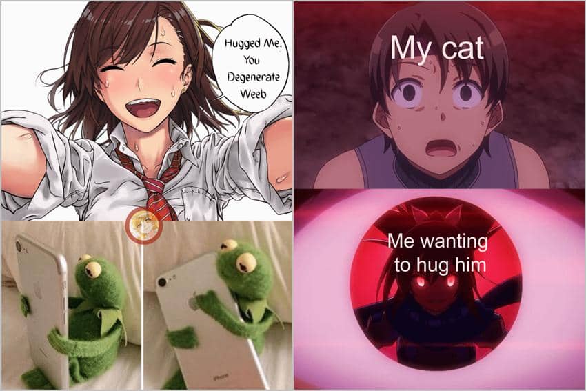 kolase meme anime tentang pelukan