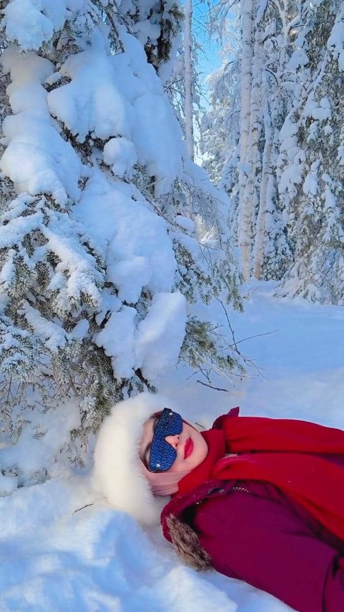 Eddies Adelia liburan musim dingin di Finlandia