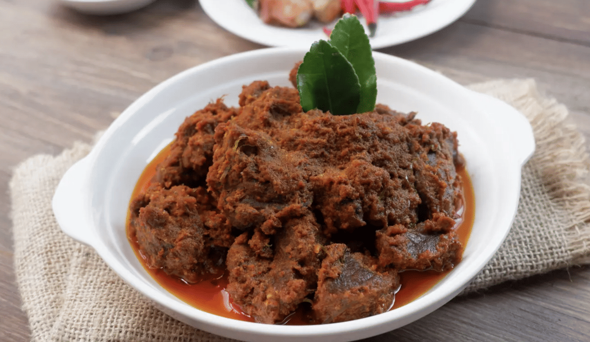 Potret daging rendang