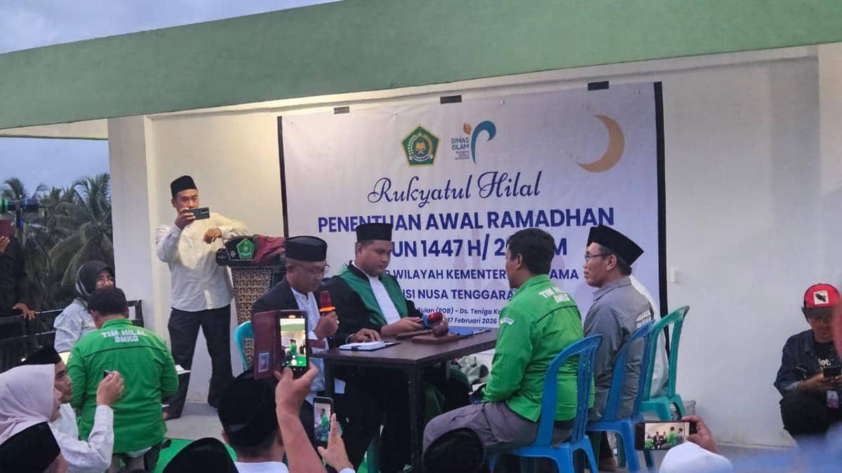 Rukyatul Hilal di POB Desa Teniga, Kecamatan Tanjung, Lombok Utara.