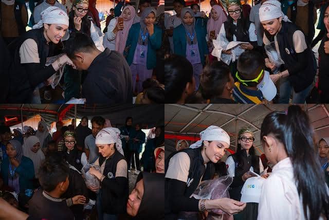 potret Cinta Laura di Aceh