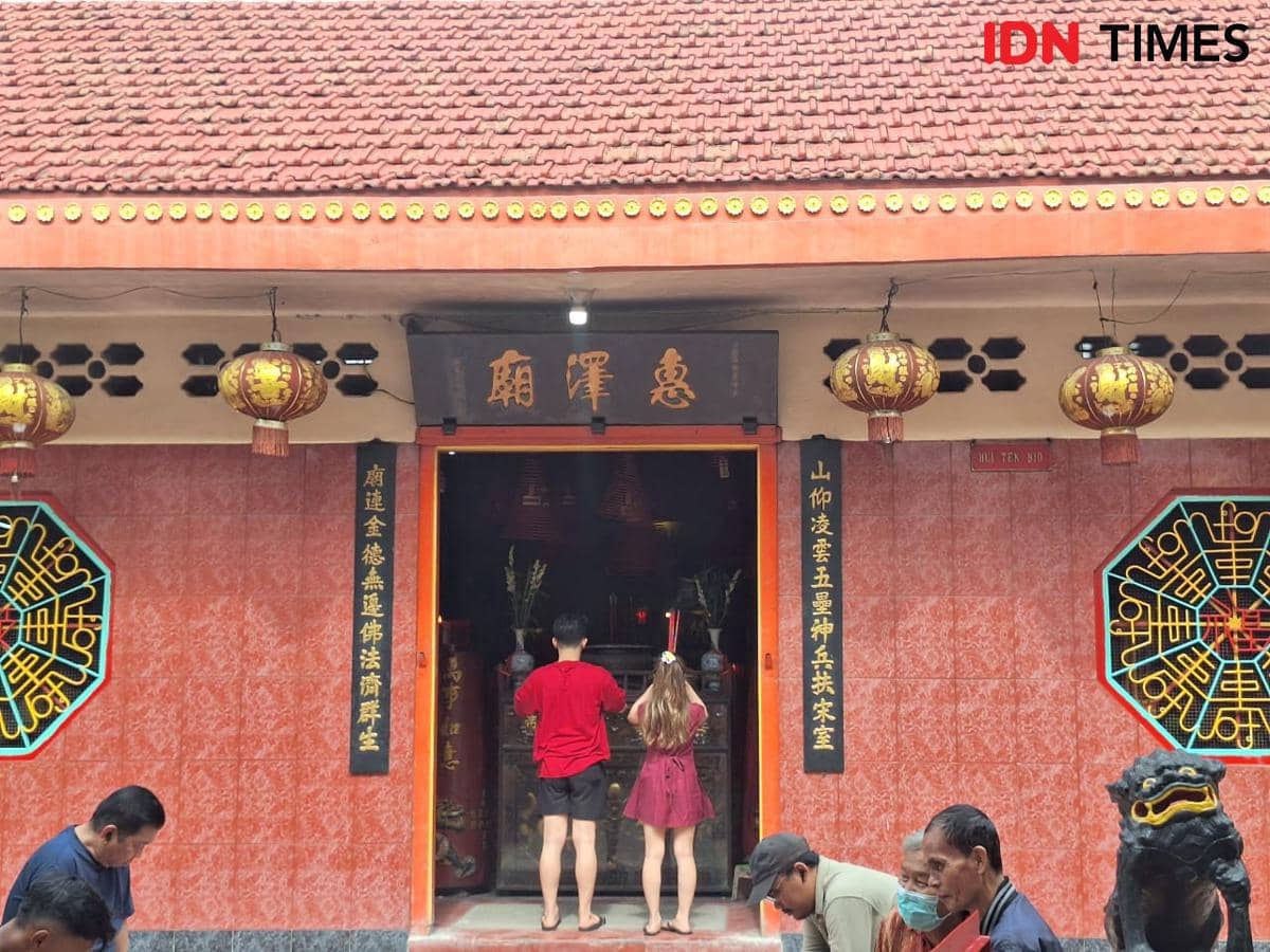 Suasana Wihara Dharma Bhakti di kawasan Petak Sembilan, Glodok pada hari raya Imlek, Selasa 17 Februari 2026. 