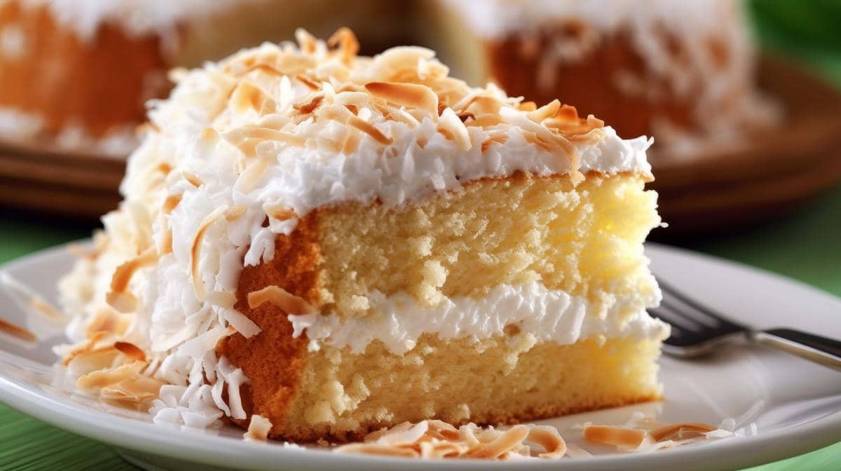 ilustrasi coconut cream cake