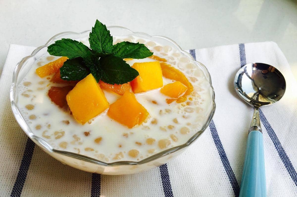 ilustrasi mango sago creamy 