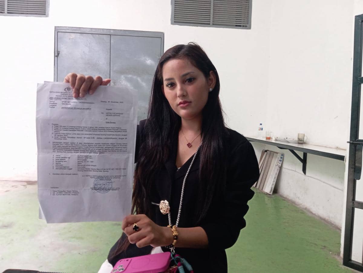 Alifah usai menghadiri sidang di PN Serang (Dok. Khaerul Anwar)