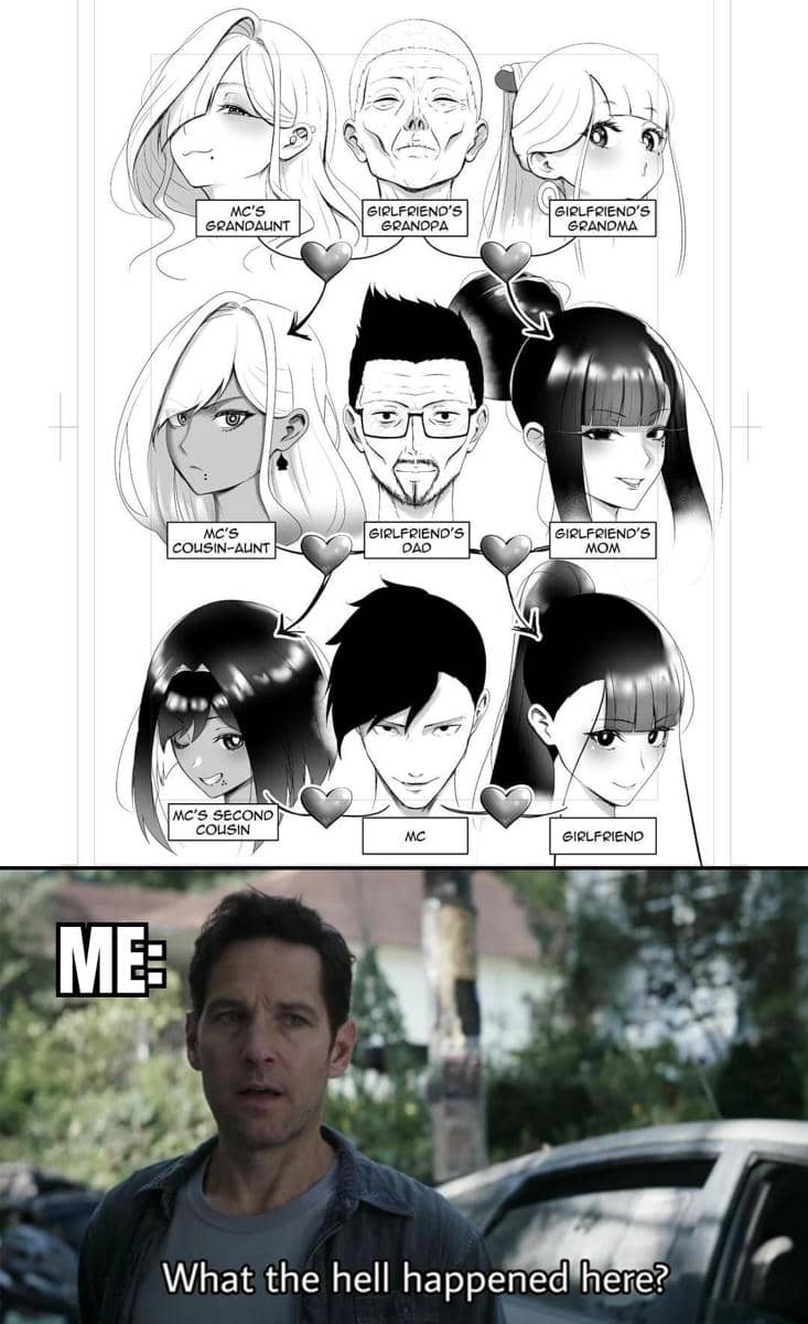 meme anime tentang hal membingungkan