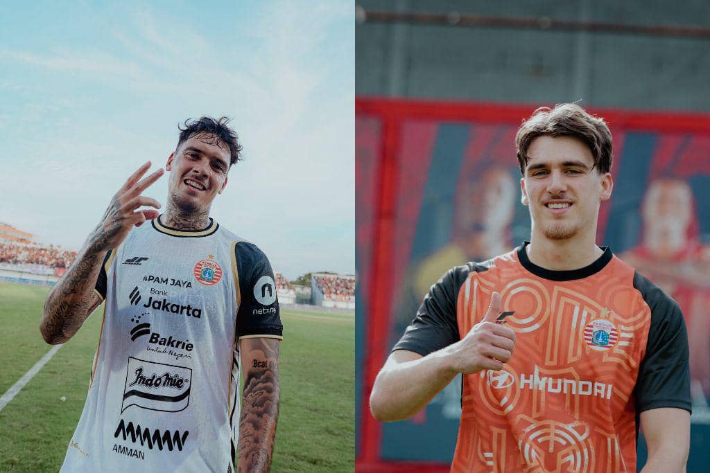 Dua pemain baru Persija Jakarta Shayne Pattynama (kiri) dan Mauro Ziljstra (kanan).