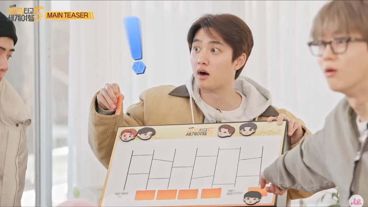 cuplikan main teaser EXO's Travel the World on a Ladder 5