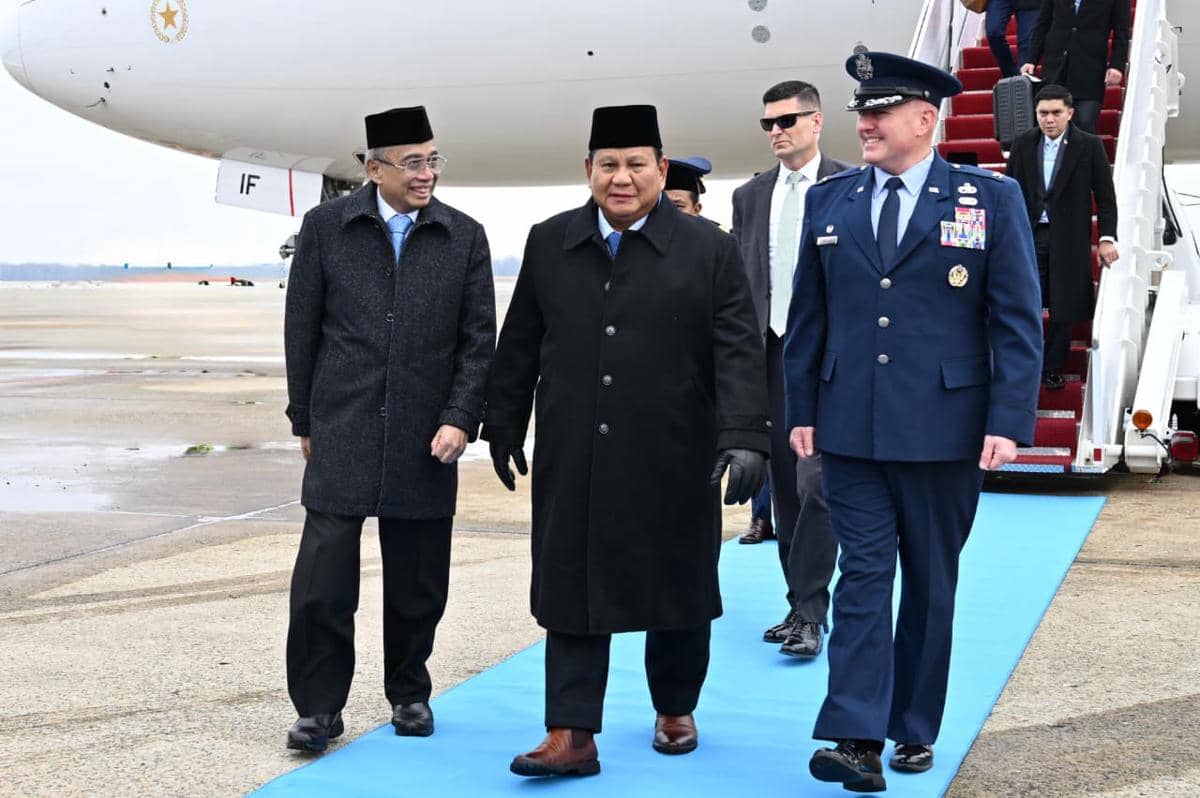 Presiden Prabowo Subianto tiba di Amerika Serikat pada Selasa (17/2/2026) (dok. BPMI Sekretariat Presiden)