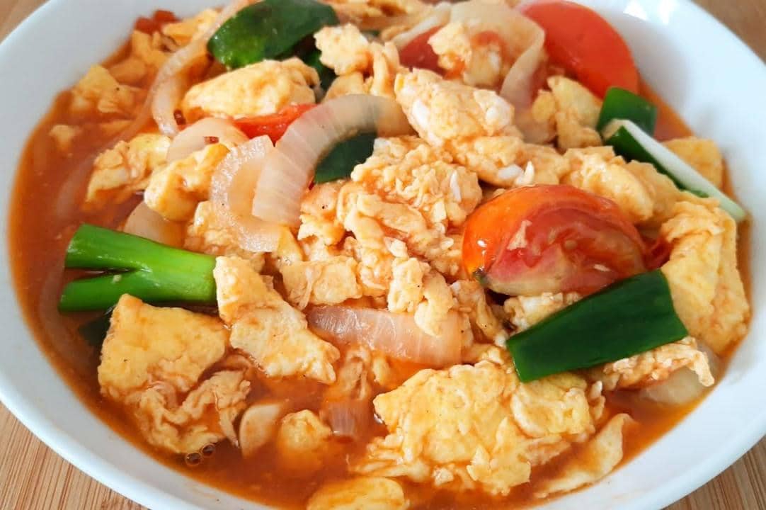 telur tomat asam manis
