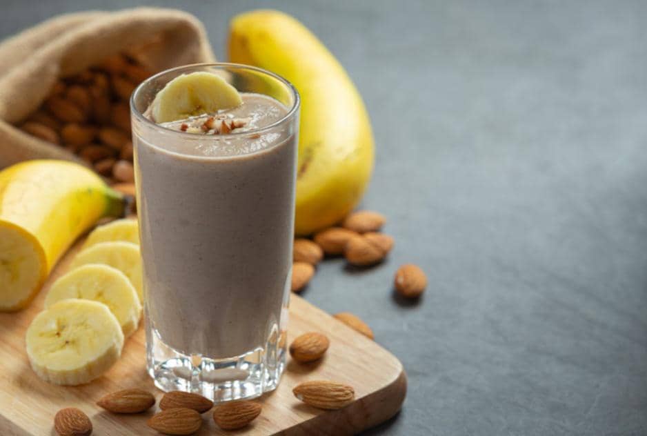 ilustrasi chocolate banana smoothie
