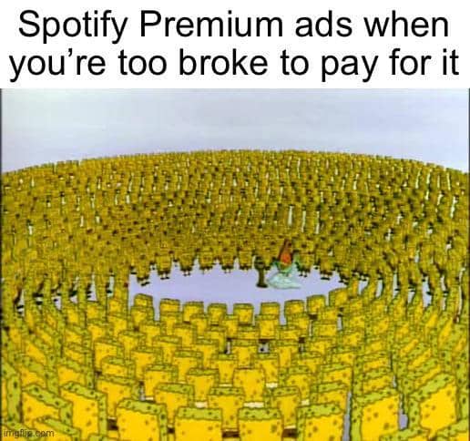 meme kartun tentang Spotify