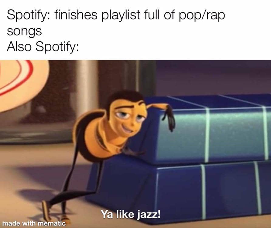 meme kartun tentang Spotify