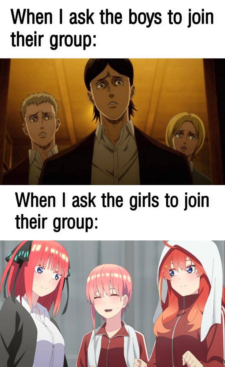 meme anime tentang kerja kelompok