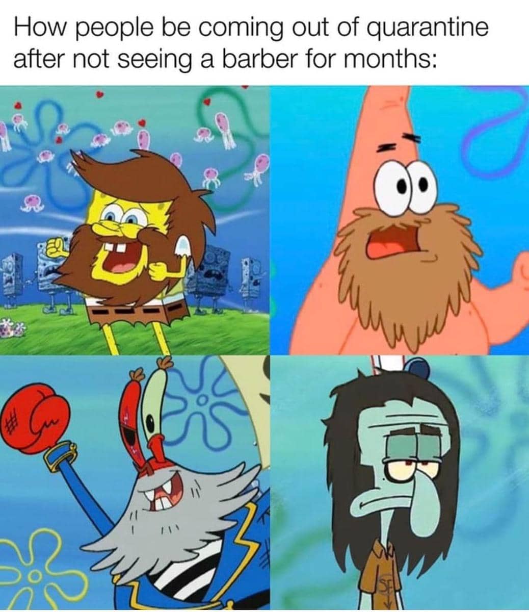 meme SpongeBob tentang bercukur