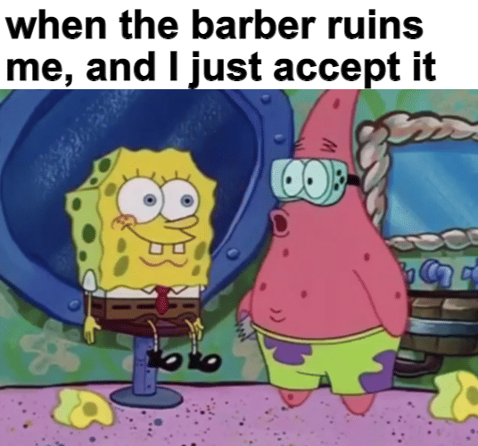 meme SpongeBob tentang bercukur