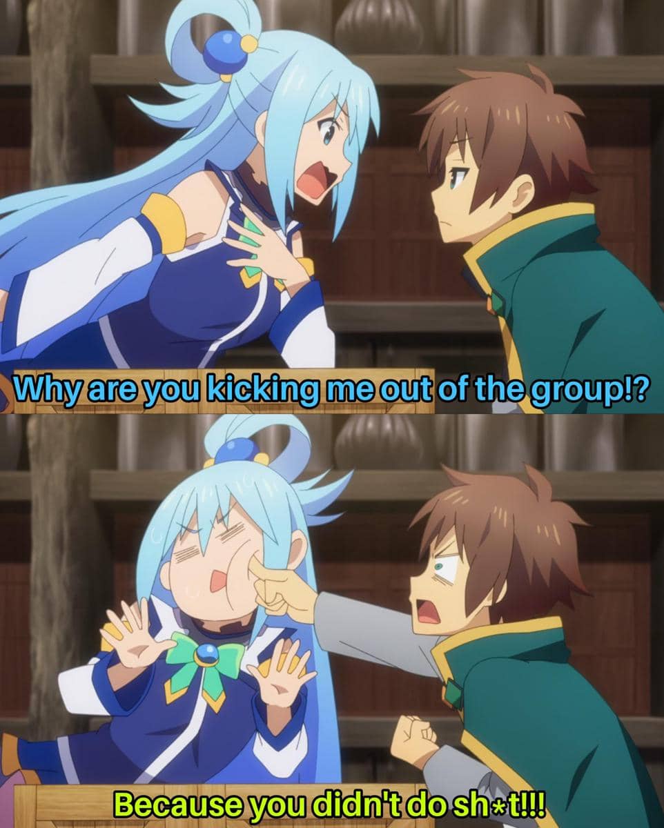 meme anime tentang kerja kelompok