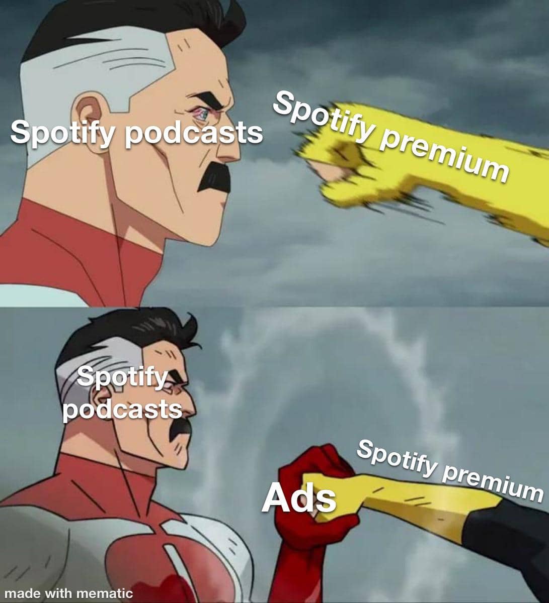 meme kartun tentang Spotify