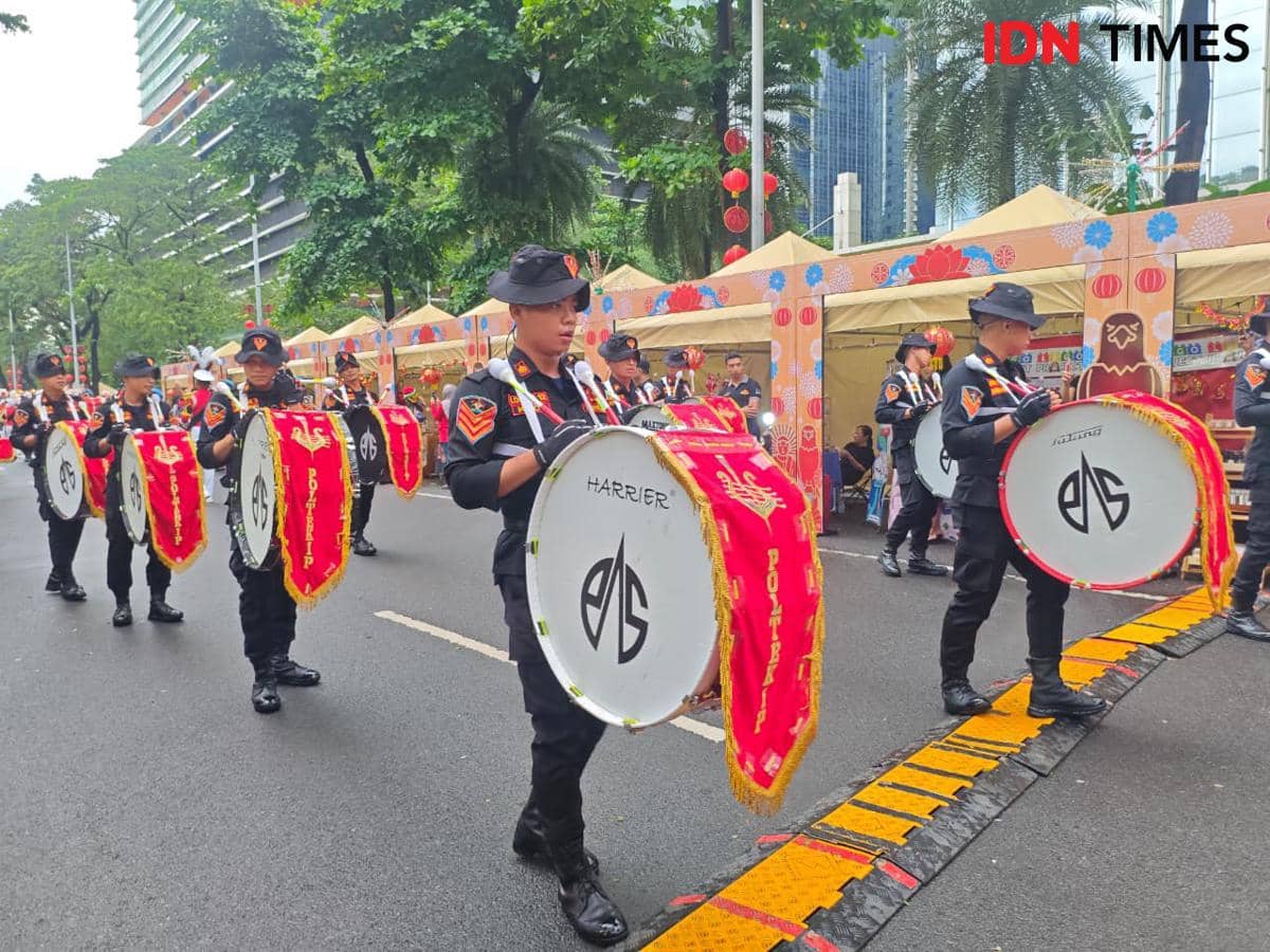 Potret kemeriahan pawai Imlek di acara “Ride to Luck” (Join the Journey, Catch the Luck) pada Selasa (17/2/2026) di SCBD