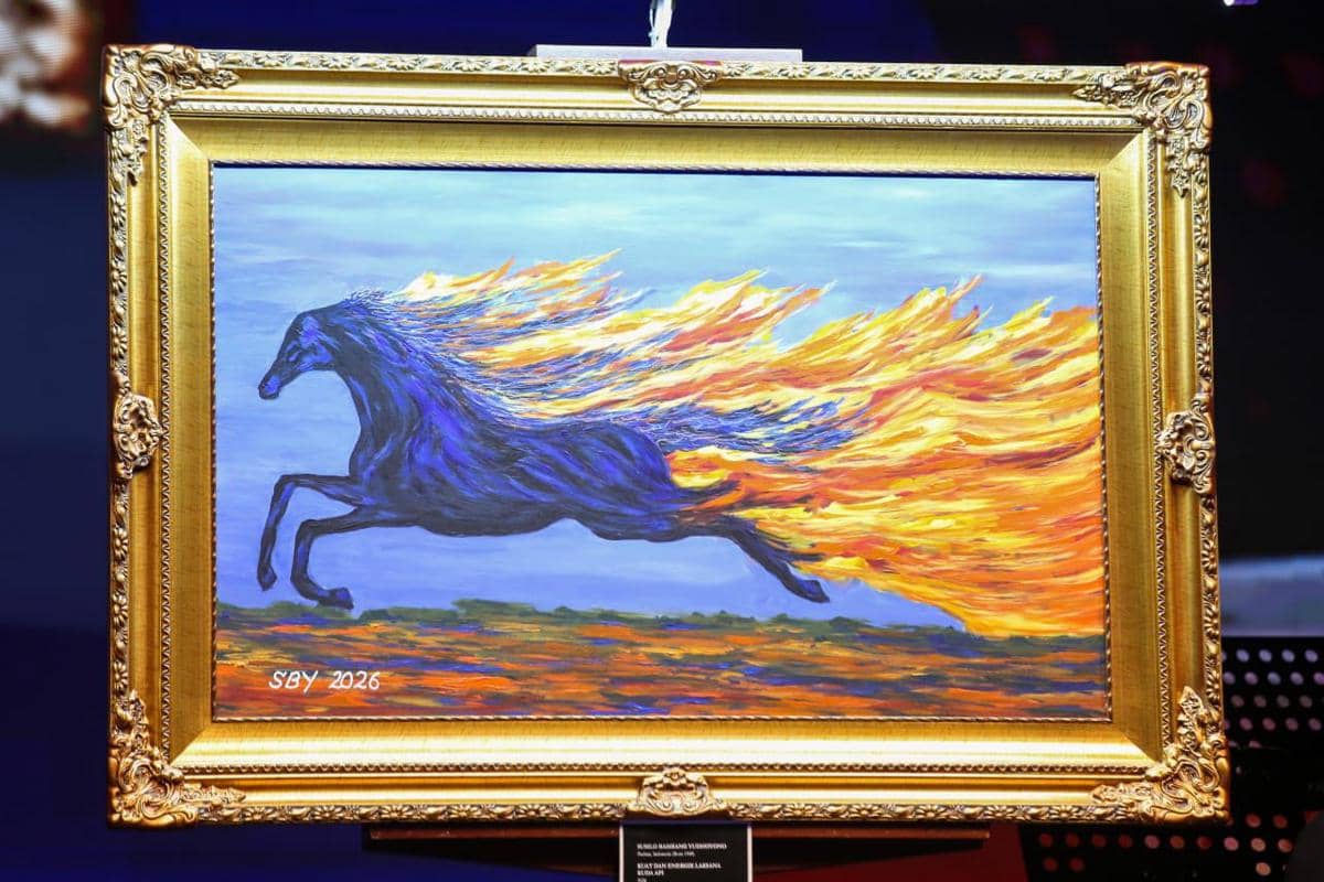Mengintip Lukisan Kuda Api Karya SBY yang Laku Dilelang Rp6,5 Miliar
