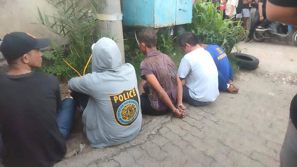 5 orang pria di ringkus polisi di lokasi kampung narkoba Palembang