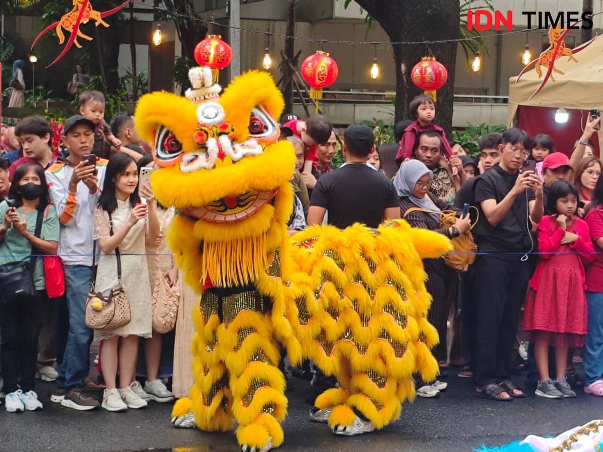 Potret kemeriahan pawai Imlek di acara “Ride to Luck” (Join the Journey, Catch the Luck) pada Selasa (17/2/2026) di SCBD