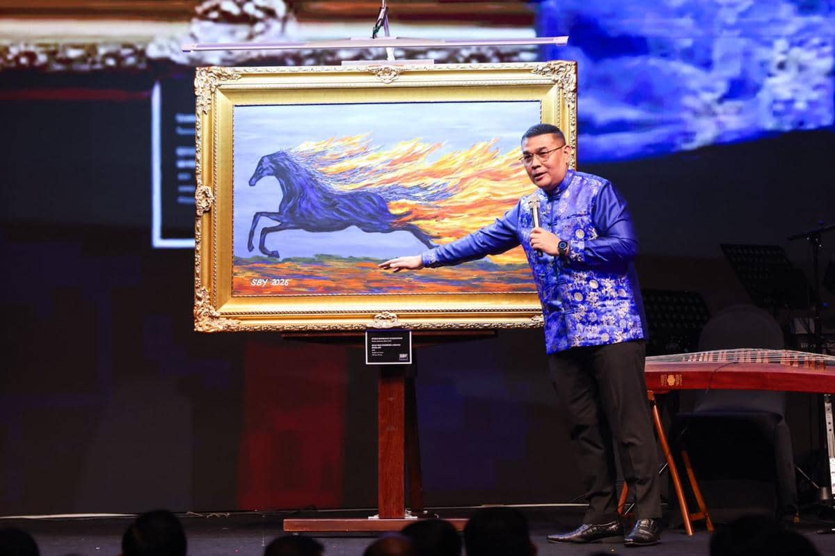 Mengintip Lukisan Kuda Api Karya SBY yang Laku Dilelang Rp6,5 Miliar