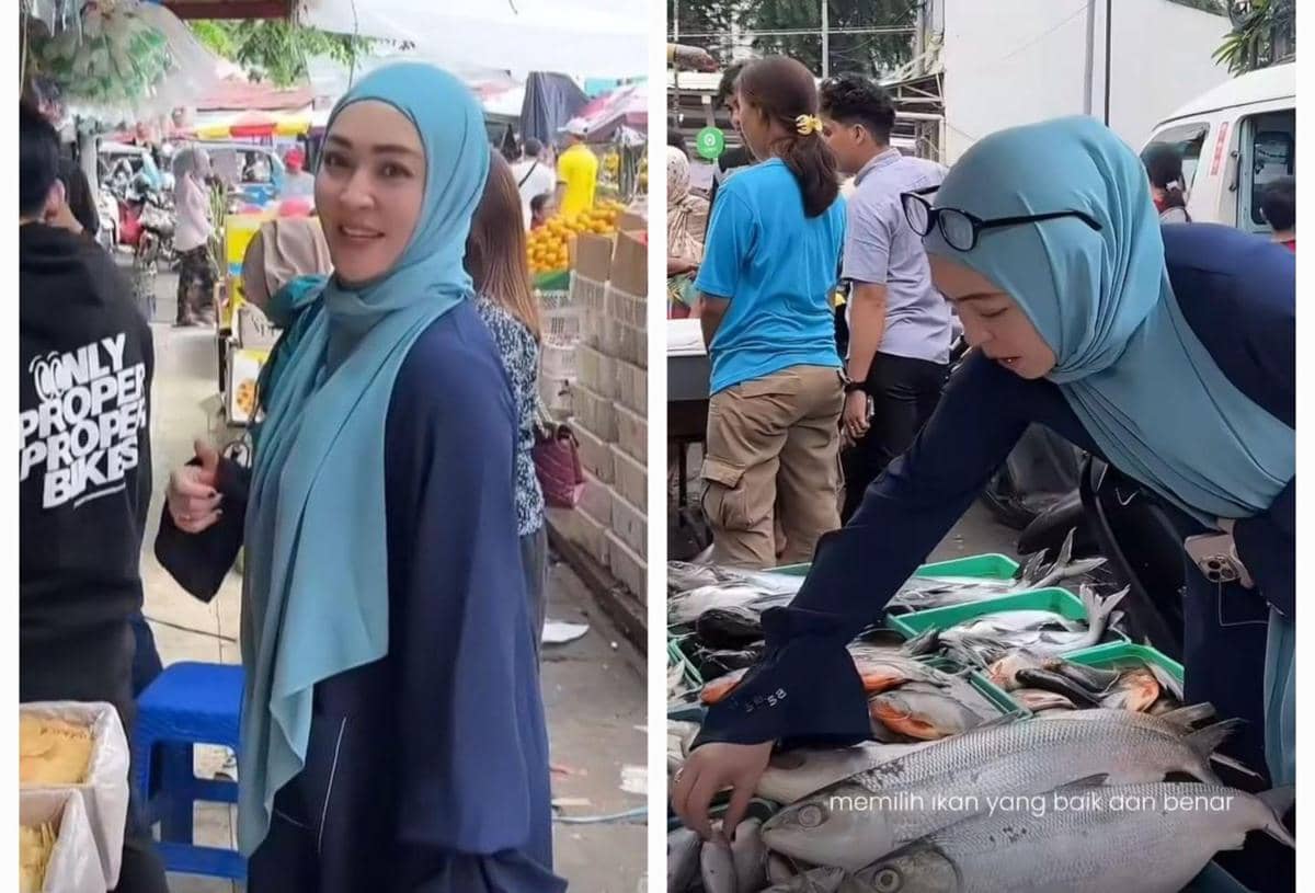 9 Potret Angelina Sondakh Belanja di Pasar Kebayoran, Beli Rempah 3K