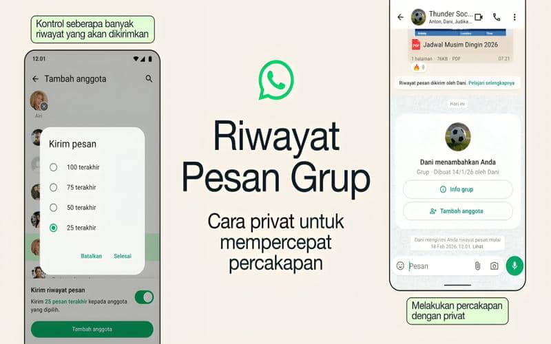 WhatsApp Rilis Fitur Riwayat Grup, Anggota Baru Bisa Baca Chat Lama