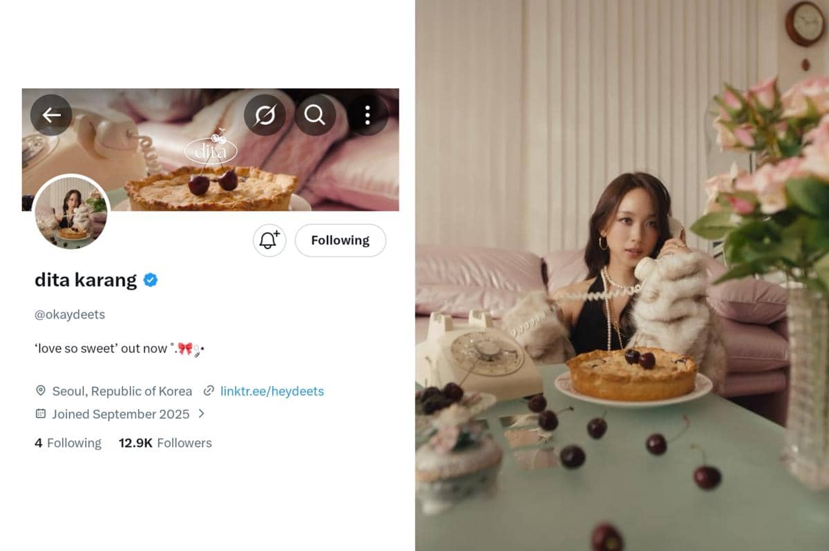 Dita Karang dan akun X pribadinya