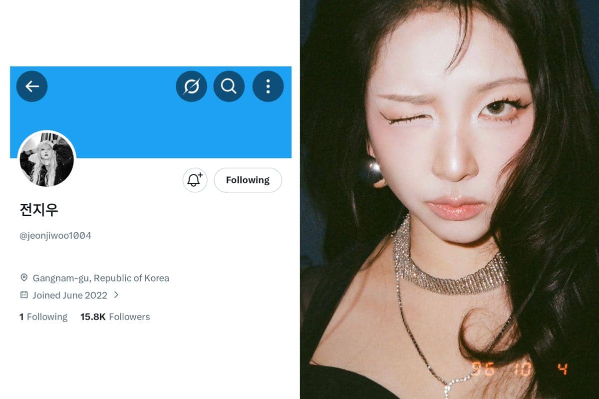 Jiwoo KARD dan akun X pribadinya