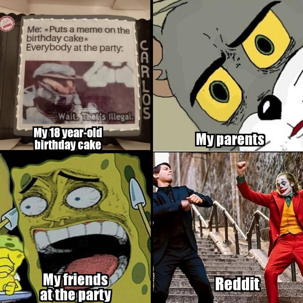 meme kartun tentang ulang tahun