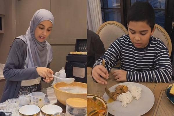 8 Potret Buka Puasa Keluarga Shireen Sungkar, Bikin Pukis Sendiri