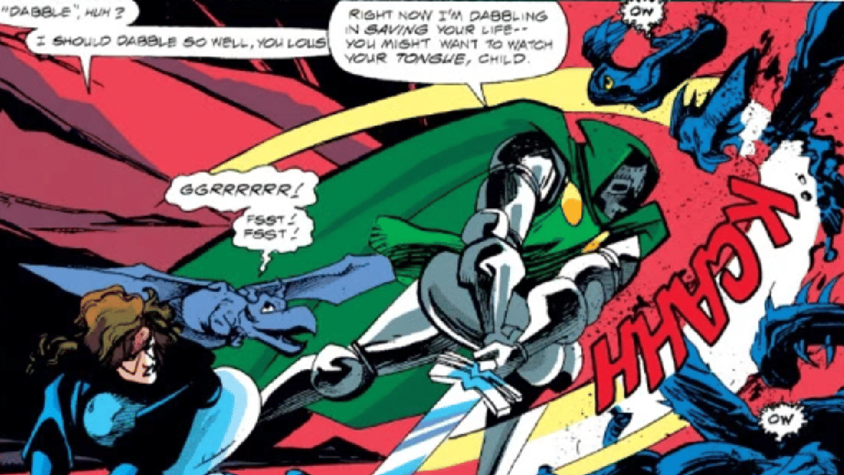 Doctor Doom menggunakan Soulsword