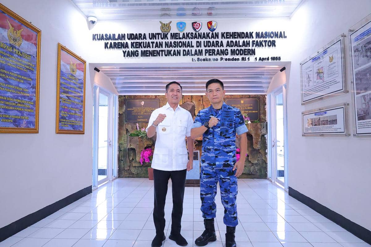Wali Kota Palembang Ratu Dewa koordinasi dengan Lanud
