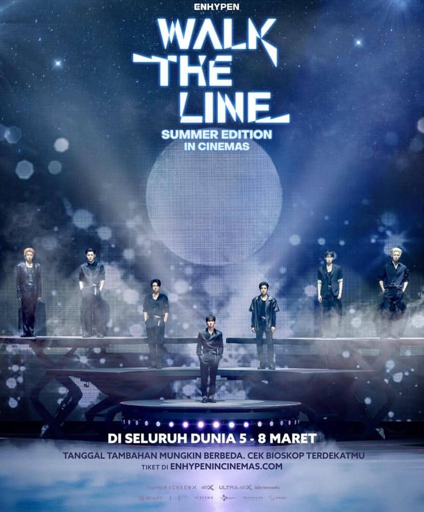 poster ENHYPEN [WALK THE LINE : SUMMER EDITION] IN CINEMAS