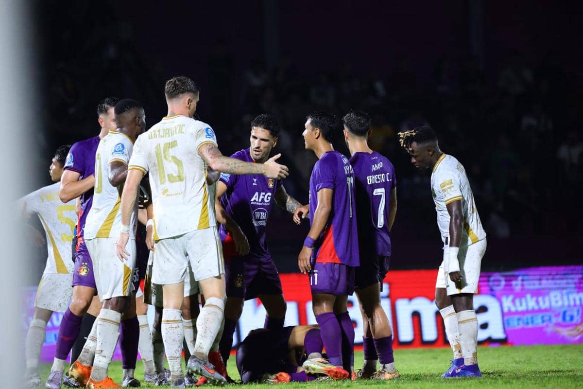 Pemain Persik Kediri saat melawan Bhayangkara Presisi Lampung FC. IDN Times/ Persik Kediri