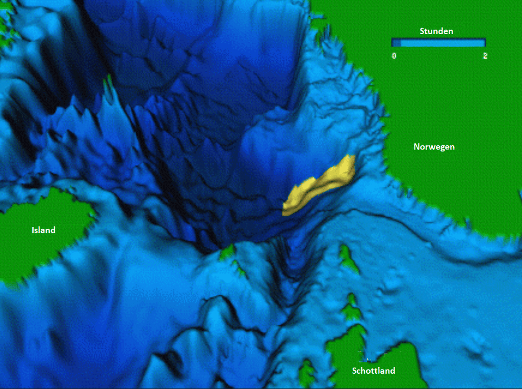 ilustrasi longsoran bawah laut Storegga