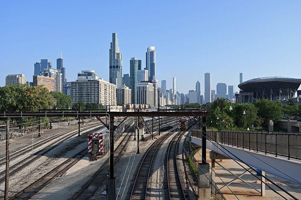 potret pusat kota Chicago