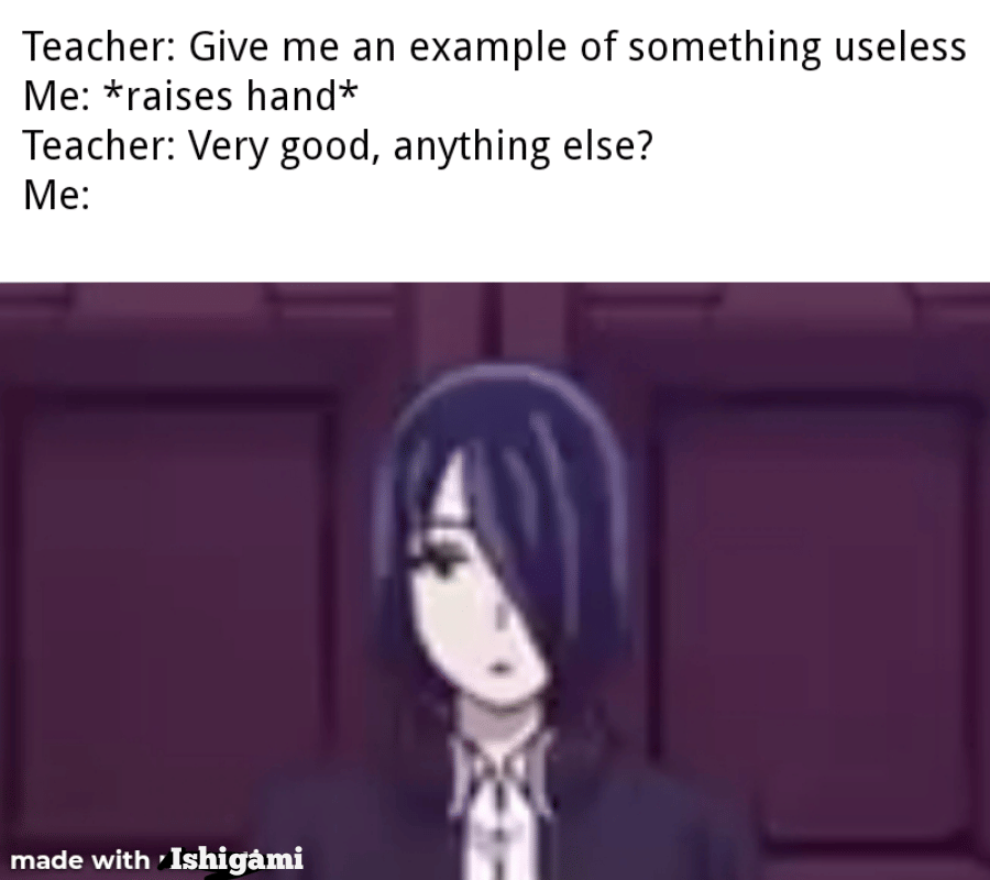 meme anime tentang hal gak berguna