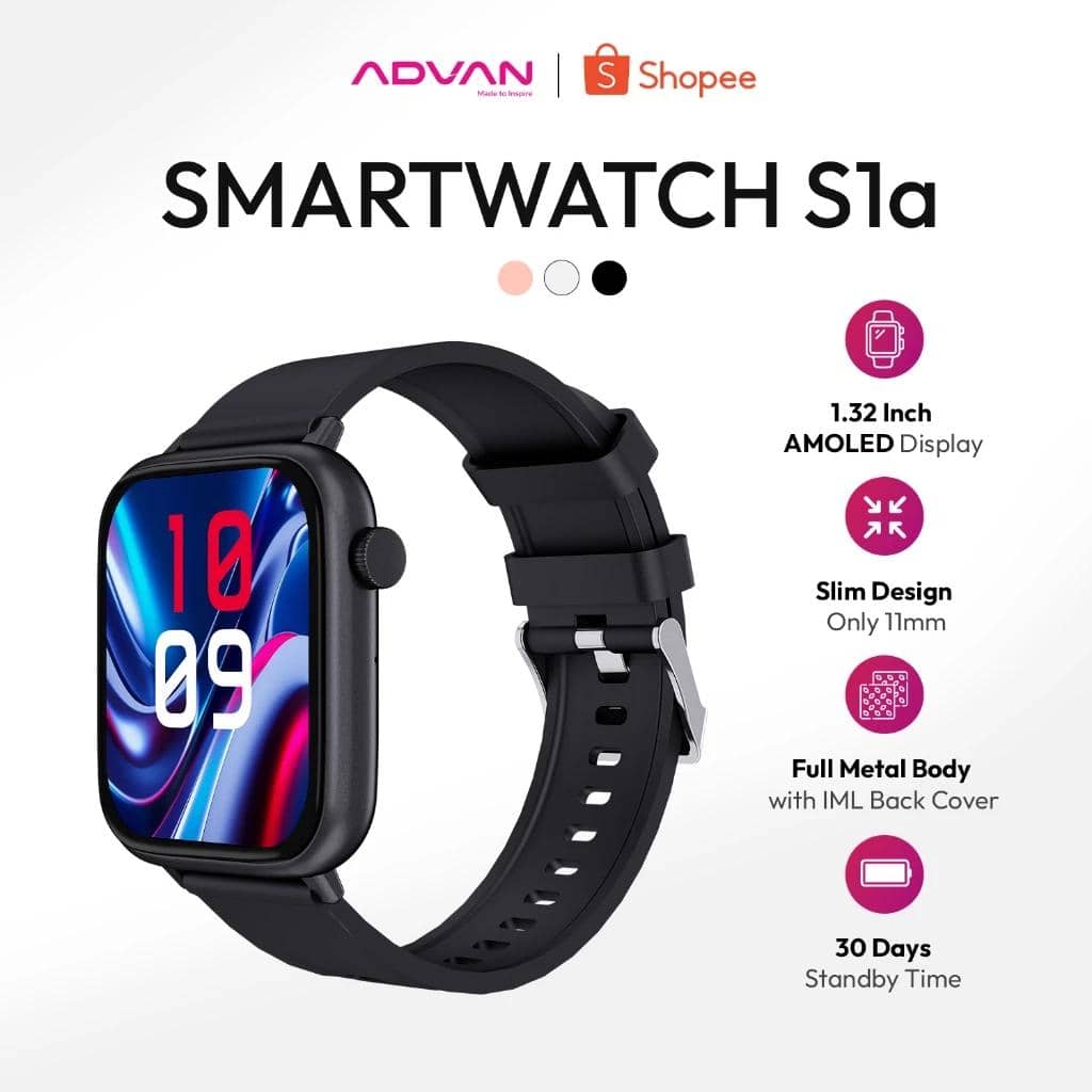 Advan Smartwatch S1a (shopee.co.id/Advan Notebook Official Store)