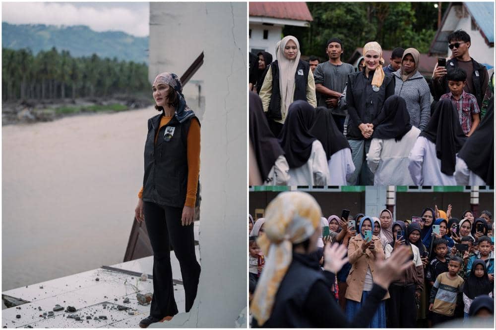 10 Potret Luna Maya ke Daerah Bencana di Peusangan, Aceh!