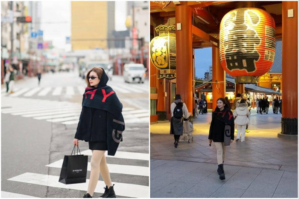 10 Potret Sarah Keihl Jalan-jalan di Asakusa, Asyik Berfoto di Jalan!