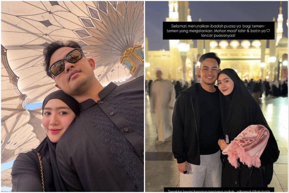 9 Potret Febby Rastanty dan Suami di Madinah, Umrah saat Ramadhan!