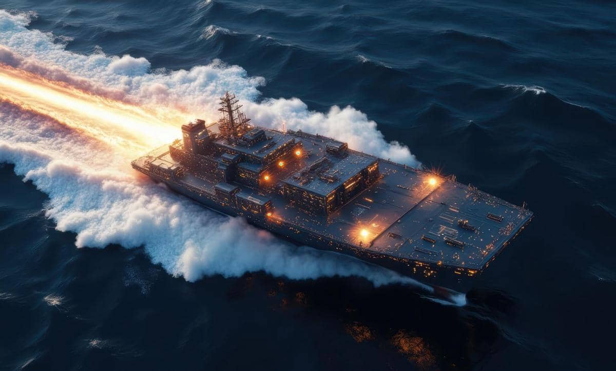 ilustrasi kapal militer