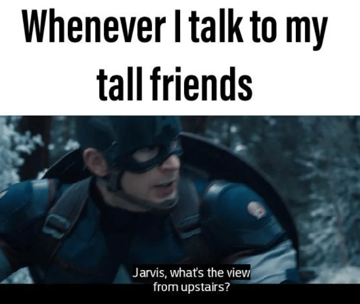 meme tentang tinggi badan