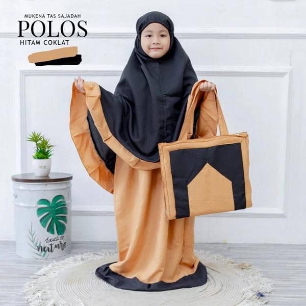 Mukena Anak Katun Mikro Polos