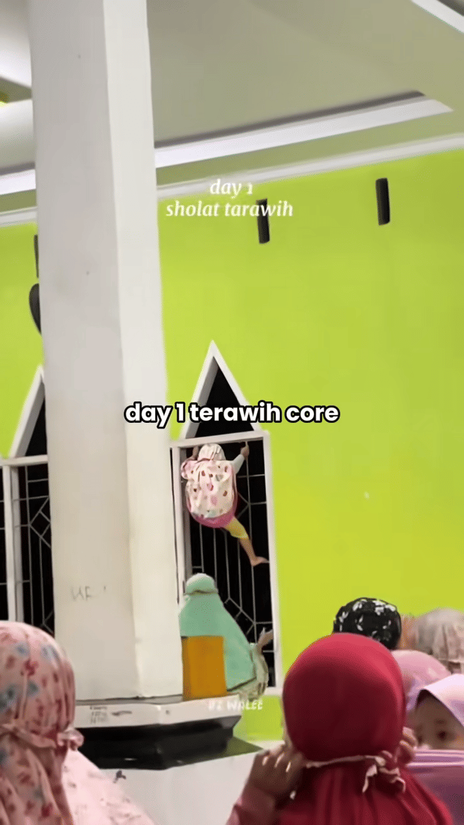 tingkah bocil pas tarawih