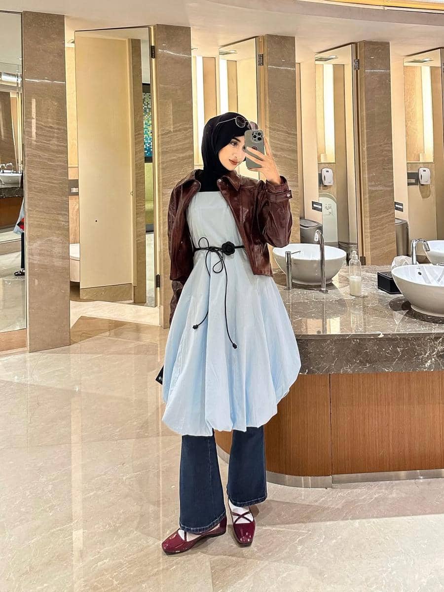 Gaya layering ala Nimas Azlia